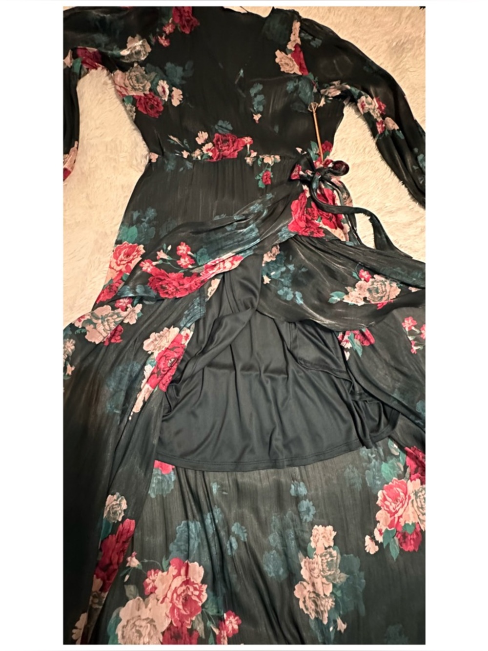 LC Lauren Conrad wrap floral print dress - Picture 13 of 15